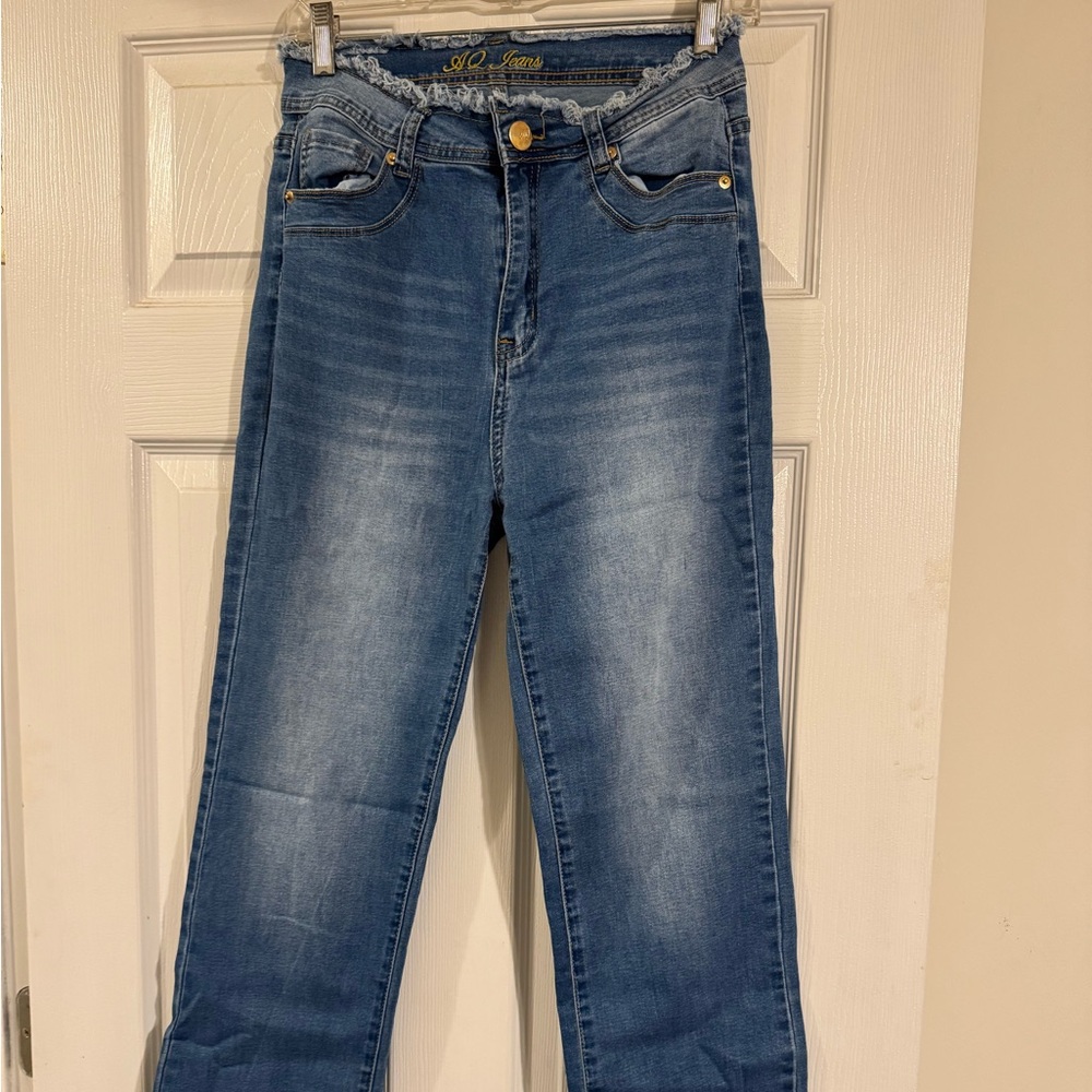 AQ/AQ Blue Straight Leg Women's Jeans